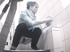 Old and young pissers tinkling in front of spy cam